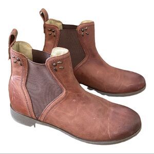 Olukai | Women's Brown Leather Pull On Ankle Kualona Boots Booties | 7